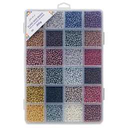 John Bead Color Mix Seed Bead Box - Rustic Cobblestones, Set of 24