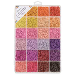 John Bead Color Mix Seed Bead Box - Princess Treasures, Set of 24