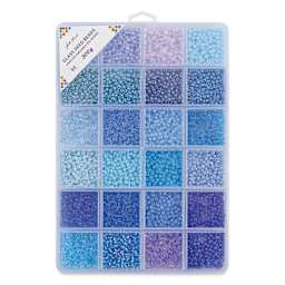 John Bead Color Mix Seed Bead Box - Blue Serenity, Set of 24