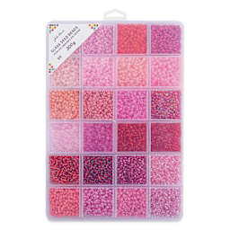 John Bead Color Mix Seed Bead Box - Rosy Daydream, Set of 24