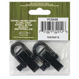 Pepperell Shackle Buckles - Pkg of 2, Black, 40 mm - back of packaging