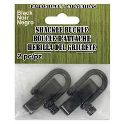 Pepperell Shackle Buckles - Pkg of 2, Black, 40 mm - front of packaging