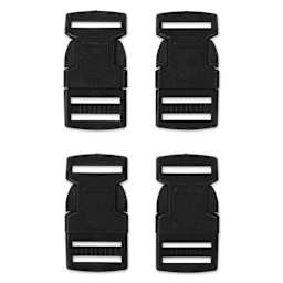 Pepperell Plastic Paracord Buckles - Pkg of 4, Black, 20 mm