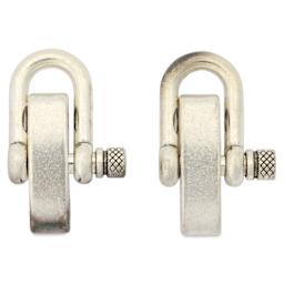 Pepperell Shackle Buckles - Pkg of 2, Silver, 40 mm