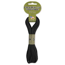 Pepperell Parachute 550 Cord - Black, 16 ft - front of packaging