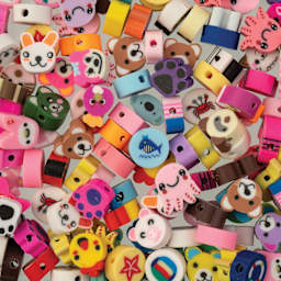 John Bead Craft Beads Clay Shapes - Animal Mix - close-up