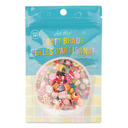 John Bead Craft Beads Clay Shapes - Candy Mix, Set of 120 - front of packaging