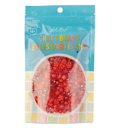 John Bead Craft Beads Star Mix - Red, 70 g - front of packaging