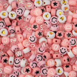 John Bead Craft Beads Disc Mix - Pink, 72 g - close-up