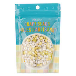 John Bead Craft Beads Disc Mix - Yellow, 72 g - front of packaging