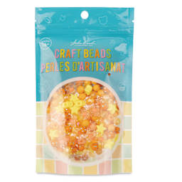 John Bead Craft Beads Star Mix - Orange, 70 g - front of packaging