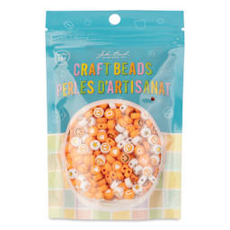 John Bead Craft Beads Disc Mix - Orange, 72 g - front of packaging