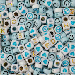 John Bead Craft Beads Disc Mix - Blue