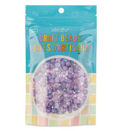 John Bead Craft Beads Star Mix - Purple, 70 g - front of packaging