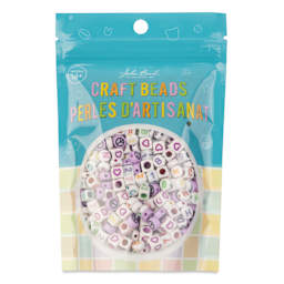 John Bead Craft Beads Disc Mix - Purple, 72 g - front of packaging