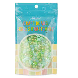 John Bead Craft Beads Star Mix - Green, 70 g - front of packaging