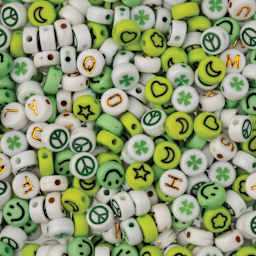 John Bead Craft Beads Disc Mix - Green