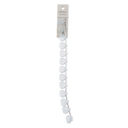 John Bead Crystal Lane DIY Glass Garden Bead Single Strand - Heart Petals, White front of packaging
