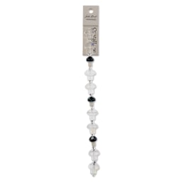 John Bead Crystal Lane DIY Glass Garden Bead Single Strand - Mushrooms, Clear and Black front of packaging
