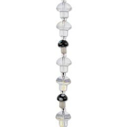 John Bead Crystal Lane DIY Glass Garden Bead Single Strand - Mushrooms, Clear and Black