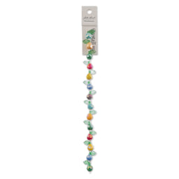 John Bead Crystal Lane DIY Glass Garden Bead Single Strand - Pears and Leaves, Assorted Colors front of packaging