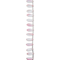 John Bead Crystal Lane DIY Glass Garden Bead Single Strand - Teardrops, Pink and Yellow