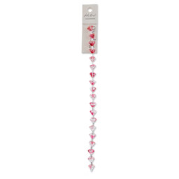 John Bead Crystal Lane DIY Glass Garden Bead Single Strand - Flowers, Red front of packaging