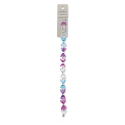 John Bead Crystal Lane DIY Glass Garden Bead Single Strand - Lotus, Purple and Blue front of packaging