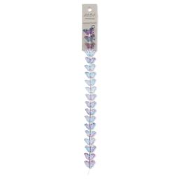John Bead Crystal Lane DIY Glass Garden Bead Strand - Butterflies, Purple and Blue front of packaging