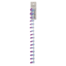 John Bead Crystal Lane DIY Glass Garden Bead Single Strand - Petals, Dark Blue and Purple front of packaging