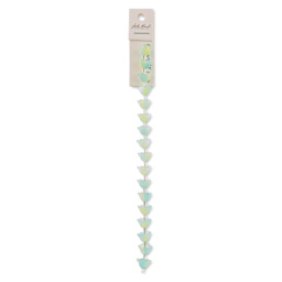 John Bead Crystal Lane DIY Glass Garden Bead Single Strand - Tulips, Green and Blue front of packaging