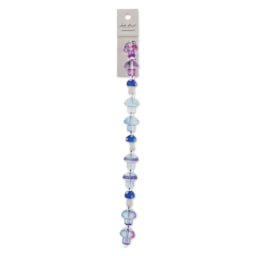 John Bead Crystal Lane DIY Glass Garden Bead Single Strand - Mushrooms, Purple front of packaging