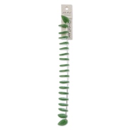 John Bead Crystal Lane DIY Glass Garden Bead Single Strand - Leaves, Opaque Green front of packaging