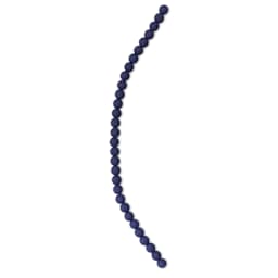 John Bead Czech Glass Preciosa Velvet Bead Strand - Round, Black, 6 mm