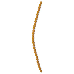 John Bead Czech Glass Preciosa Velvet Bead Strand - Round, Mustard Yellow, 6 mm
