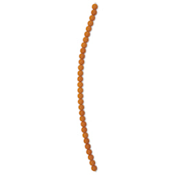 John Bead Czech Glass Preciosa Velvet Bead Strand - Round, Orange, 6 mm