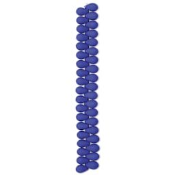 John Bead Czech Glass Preciosa Velvet Bead Strand - Drops, Blue, 6 mm x 9 mm