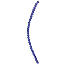 John Bead Czech Glass Preciosa Velvet Bead Strand - Round, Blue, 6 mm