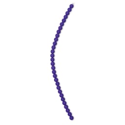 John Bead Czech Glass Preciosa Velvet Bead Strand - Round, Violet, 6 mm