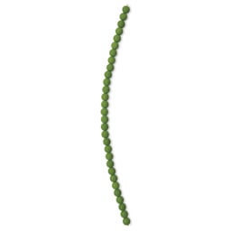 John Bead Czech Glass Preciosa Velvet Bead Strand - Round, Green, 6 mm