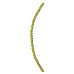 John Bead Czech Glass Preciosa Velvet Bead Strand - Round, Yellow Green, 6 mm