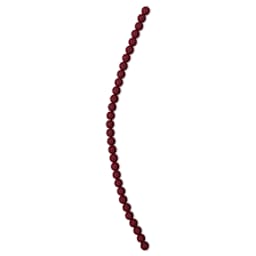 John Bead Czech Glass Preciosa Velvet Bead Strand - Round, Maroon Brown, 6 mm