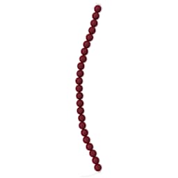 John Bead Czech Glass Preciosa Velvet Bead Strand - Round, Maroon Brown, 8 mm