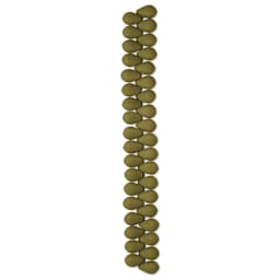 John Bead Czech Glass Preciosa Velvet Bead Strand - Drops, Khaki, 6 mm x 9 mm