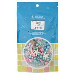 John Bead Craft Beads Bracelet Kit - Blue - back of packaging