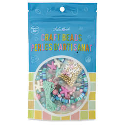 John Bead Craft Beads Bracelet Kit - Blue - front of packaging