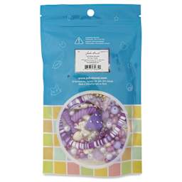 John Bead Craft Beads Bracelet Kit - Purple - back of packaging