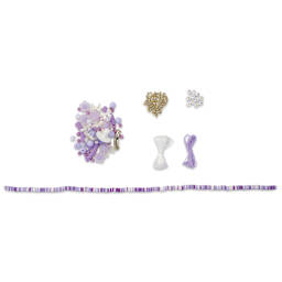 John Bead Craft Beads Bracelet Kit - Purple - contents