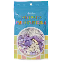 John Bead Craft Beads Bracelet Kit - Purple - front of packaging