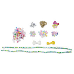 John Bead Craft Beads Bracelet Kit - Green - contents